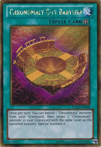 YuGiOh Premium Gold Chronomaly City Babylon PGLD-EN008