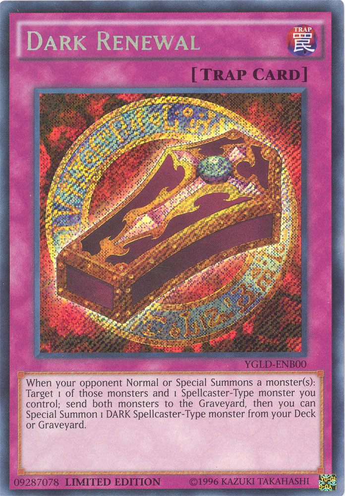 Yu-Gi-Oh Card - YGLD-ENB00 - DARK RENEWAL (secret rare holo)