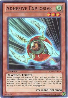 Yu-Gi-Oh Card - BPW2-EN015 - ADHESIVE EXPLOSIVE (super rare holo)