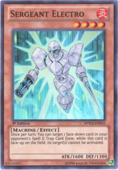 Yu-Gi-Oh Card - BPW2-EN043 - SERGEANT ELECTRO (super rare holo)