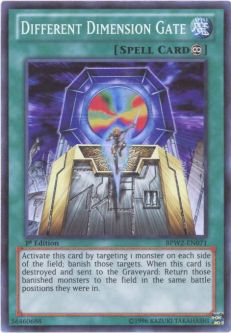Yu-Gi-Oh Card - BPW2-EN071 - DIFFERENT DIMENSION GATE (super rare holo)