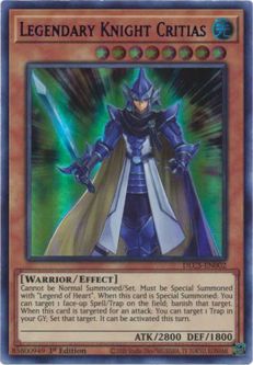 Yu-Gi-Oh Card - DLCS-EN002 - LEGENDARY KNIGHT CRITAS (Purple) (ultra rare holo)