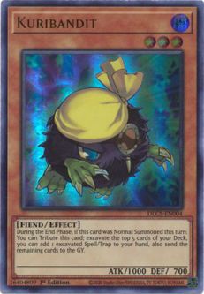 Yu-Gi-Oh Card - DLCS-EN004 - KURIBANDIT (ultra rare holo)