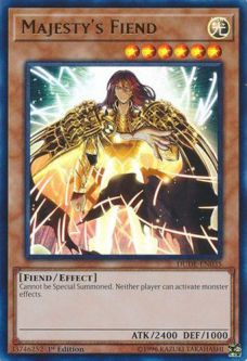 Yu-Gi-Oh Card - DUDE-EN035 - MAJESTY'S FIEND (ultra rare holo)