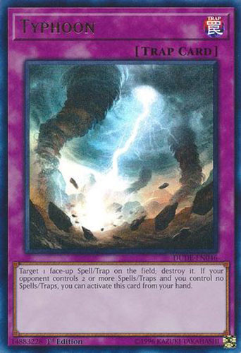 Yu-Gi-Oh Card - DUDE-EN046 - TYPHOON (ultra rare holo)