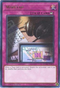 Yu-Gi-Oh Card - DUDE-EN054 - WIRETAP (ultra rare holo)