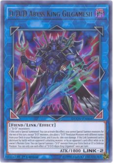 Yu-Gi-Oh Card - DUOV-EN004 - D/D/D ABYSS KING GILGAMESH (ultra rare holo)