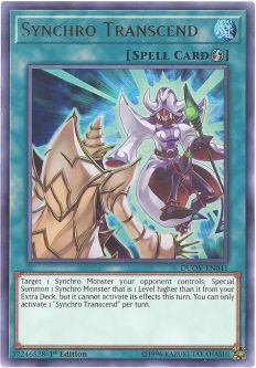 Yu-Gi-Oh Card - DUOV-EN041 - SYNCHRO TRANSCEND (ultra rare holo)