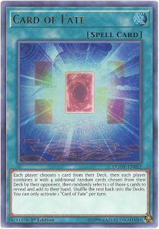 Yu-Gi-Oh Card - DUOV-EN052 - CARD OF FATE (ultra rare holo)