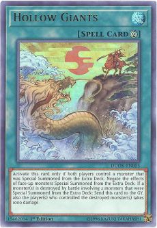 Yu-Gi-Oh Card - DUOV-EN055 - HOLLOW GIANTS (ultra rare holo)