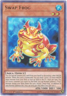 Yu-Gi-Oh Card - DUOV-EN063 - SWAP FROG (ultra rare holo)