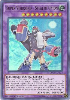 Yu-Gi-Oh Card - DUOV-EN078 - SUPER VEHICROID - STEALTH UNION (ultra rare holo)