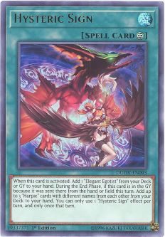 Yu-Gi-Oh Card - DUOV-EN093 - HYSTERIC SIGN (ultra rare holo)