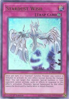 Yu-Gi-Oh Card - DUPO-EN007 - STARDUST WISH (ultra rare holo)