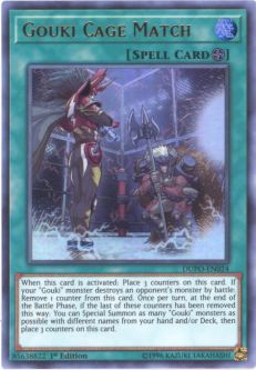 Yu-Gi-Oh Card - DUPO-EN024 - GOUKI CAGE MATCH (ultra rare holo)