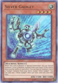 Yu-Gi-Oh Card - DUPO-EN042 - SILVER GADGET (ultra rare holo)