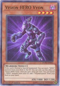 Yu-Gi-Oh Card - DUPO-EN053 - VISION HERO VYON (ultra rare holo)