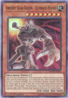 Yu-Gi-Oh Card - DUPO-EN054 - ANCIENT GEAR GOLEM - ULTIMATE POUND (ultra rare holo)