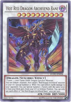 Yu-Gi-Oh Card - DUPO-EN058 - HOT RED DRAGON ARCHFIEND BANE (ultra rare holo)