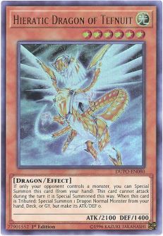 Yu-Gi-Oh Card - DUPO-EN080 - HIERATIC DRAGON OF TEFNUIT (ultra rare holo)