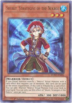 Yu-Gi-Oh Card - DUPO-EN084 - SHURIT, STRATEGIST OF THE NEKROZ (ultra rare holo)