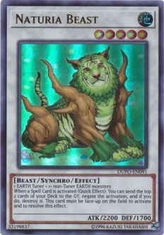 Yu-Gi-Oh Card - DUPO-EN028 - NATURIA BEAST (ultra rare holo)