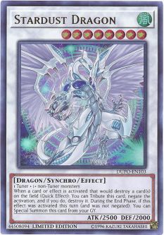 Yu-Gi-Oh Card - DUPO-EN103 - STARDUST DRAGON (ultra rare holo)