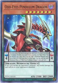 Yu-Gi-Oh Card - DUPO-EN105 - ODD-EYES PENDULUM DRAGON (ultra rare holo)