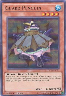 Yu-Gi-Oh Card - DUSA-EN005 - GUARD PENGUIN (ultra rare holo)