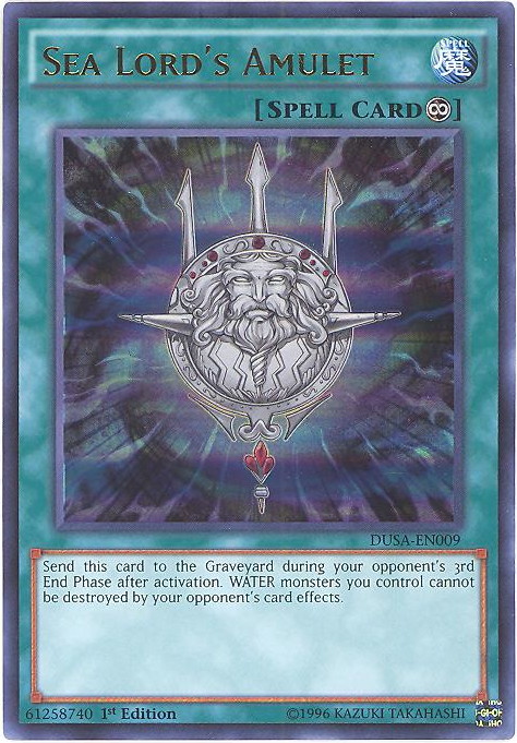 Yu-Gi-Oh! – Sea Lord‘s Amulet – DUSA-EN009 – Ultra Rare – 1. Edition, Aus Duelist Saga, Dauerzauber