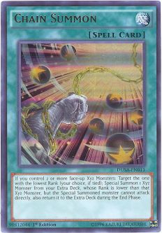 Yu-Gi-Oh Card - DUSA-EN011 - CHAIN SUMMON (ultra rare holo)