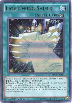 Yu-Gi-Oh Card - DUSA-EN039 - LIGHT WING SHIELD (ultra rare holo)