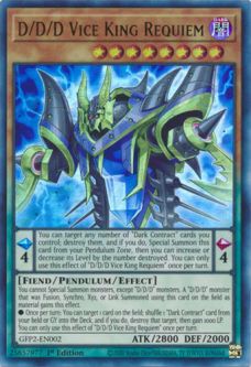 Yu-Gi-Oh Card - GFP2-EN002 - D/D/D VICE KING REQUIEM (ultra rare holo)