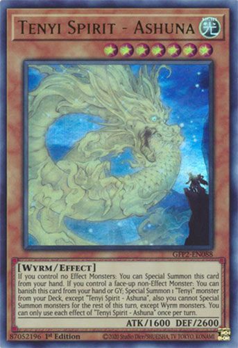 Yu-Gi-Oh Card - GFP2-EN088 - TENYI SPIRIT - ASHUNA (ultra rare