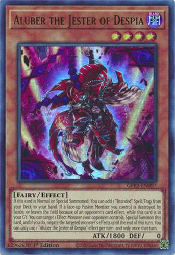 YuGiOh Trading Card Game 2022 Ghosts From The Past 2nd Haunting Ultra Rare Aluber The Jester of Despia GFP2-EN097