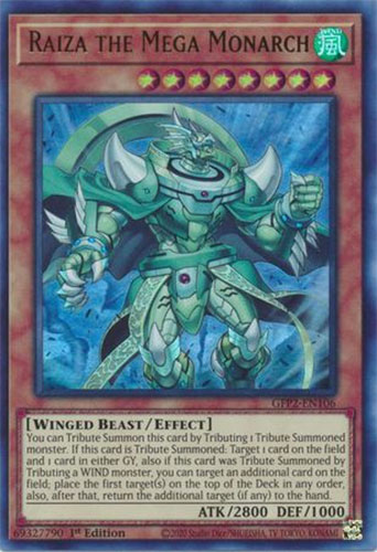 Yu-Gi-Oh Card - GFP2-EN106 - RAIZA THE MEGA MONARCH (ultra rare holo):  BBToyStore.com - Toys, Plush, Trading Cards, Action Figures & Games online  retail store shop sale
