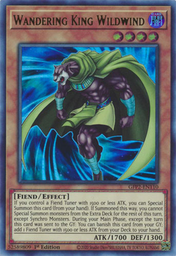 Yu Gi Oh Card GFP2 EN110 WANDERING KING WILDWIND ultra Rare Holo yu-gi-oh-card-gfp2-en110-wandering-king-wildwind-ultra-rare-holo