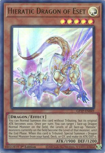GFTP-EN049 Hieratic Dragon of Eset Ultra Rare 1st Edition Mint YuGiOh Card GFTP-EN049 Hieratic Dragon of Eset Ultra Rare 1st Edition Mint YuGiOh Card