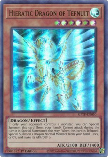 Yu-Gi-Oh Card - GFTP-EN050 - HIERATIC DRAGON OF TEFNUIT (ultra rare holo): BBToyStore.com - Toys, Plush, Trading Cards, Action Figures & Games online retail store shop sale Yu-Gi-Oh Card - GFTP-EN050 - HIERATIC DRAGON OF TEFNUIT (ultra rare holo): BBToyStore.com - Toys, Plush, Trading Cards, Action Figures & Games online retail store shop sale