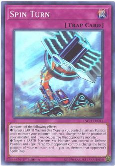 Yu-Gi-Oh Card - INCH-EN013 - SPIN TURN (super rare holo)