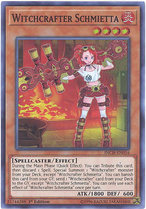 Yu-Gi-Oh Card - INCH-EN016 - WITCHCRAFTER SCHMIETTA (super