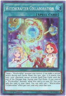Yu-Gi-Oh Card - INCH-EN022 - WITCHCRAFTER COLLABORATION (super rare holo)