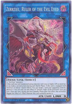 Yu-Gi-Oh Card - INCH-EN031 - ZERRZIEL, RULER OF THE EVIL EYED (secret rare holo)