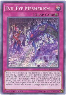 Yu-Gi-Oh Card - INCH-EN038 - EVIL EYE MESMERISM (secret rare holo)