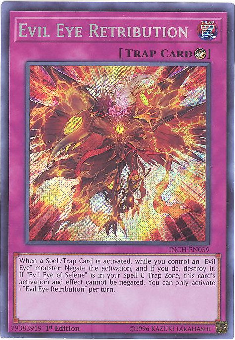 Yu-Gi-Oh Card - INCH-EN039 - EVIL EYE RETRIBUTION (secret rare holo):  BBToyStore.com - Toys, Plush, Trading Cards, Action Figures & Games online  retail store shop sale