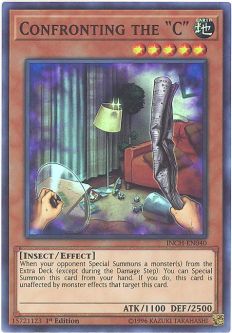 Yu-Gi-Oh Card - INCH-EN040 - CONFRONTING THE C (super rare holo)