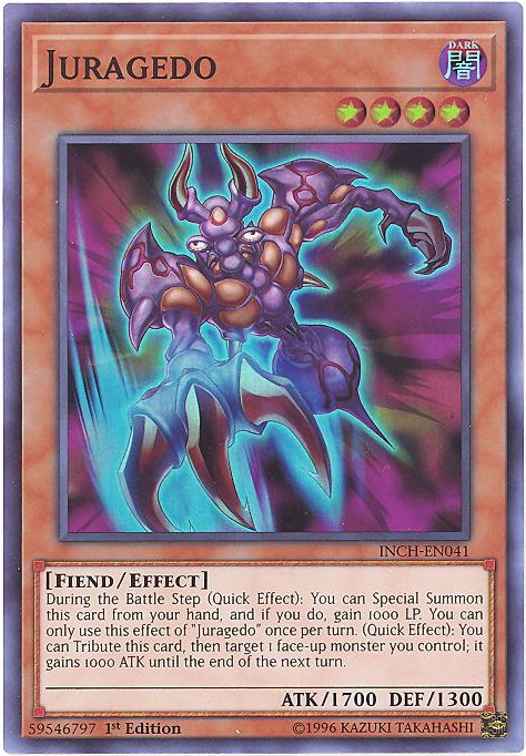 Yu-Gi-Oh Card - INCH-EN041 - JURAGEDO (super rare holo): BBToyStore.com -  Toys, Plush, Trading Cards, Action Figures & Games online retail store shop  sale