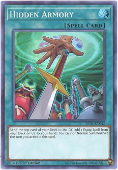 Yu-Gi-Oh Card - INCH-EN042 - HIDDEN ARMORY (super rare holo)