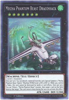 Yu-Gi-Oh Card - INCH-EN051 - MECHA PHANTOM BEAST DRACOSSACK (super rare holo)