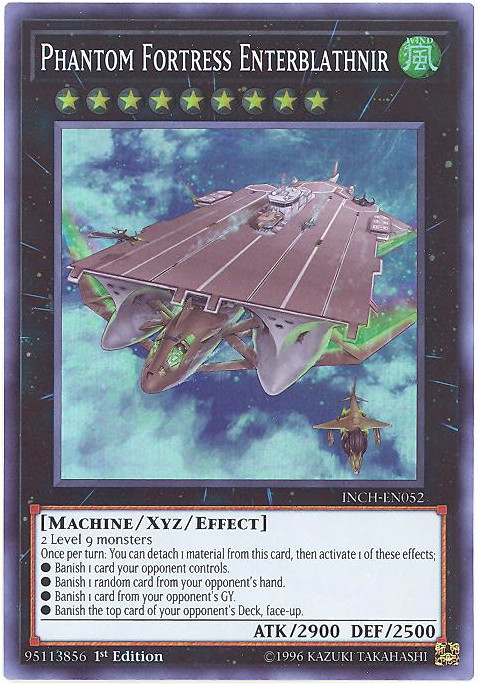 Yu-Gi-Oh Card - INCH-EN052 - PHANTOM FORTRESS ENTERBLATHNIR (super rare holo)
